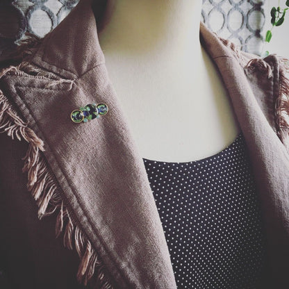 ブローチ 金 青 つるくさ 小ぶり TAMARUSAN