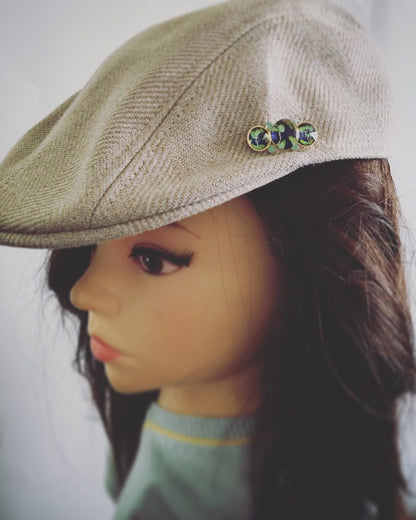 ブローチ 金 青 つるくさ 小ぶり TAMARUSAN