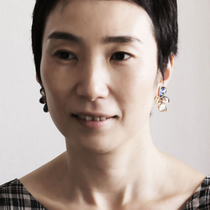 イヤリング ミックスカラー ゴージャス 大振り TAMARUSAN