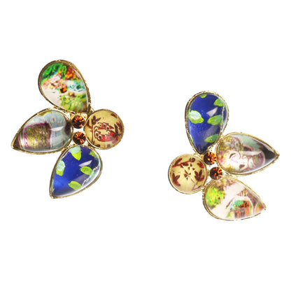 イヤリング ミックスカラー ゴージャス 大振り TAMARUSAN