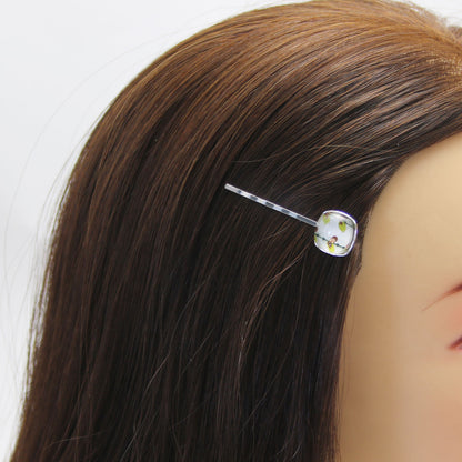 ヘアピン つるくさ パールホワイト 樹脂 白 TAMARUSAN