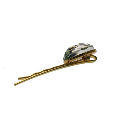 ヘアピン つるくさ 青 楕円 ゴールド 高級ヘアピン