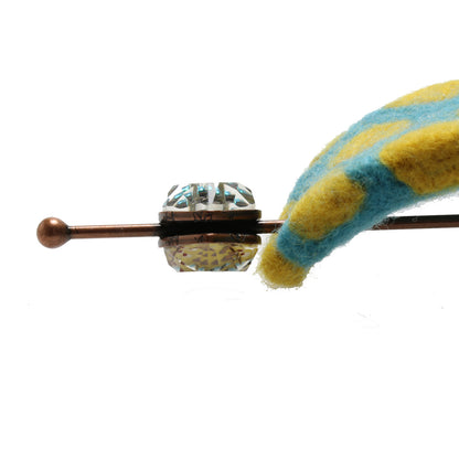 かんざしバレッタ（マジェステ） 亀甲 ハート フェルト TAMARUSAN