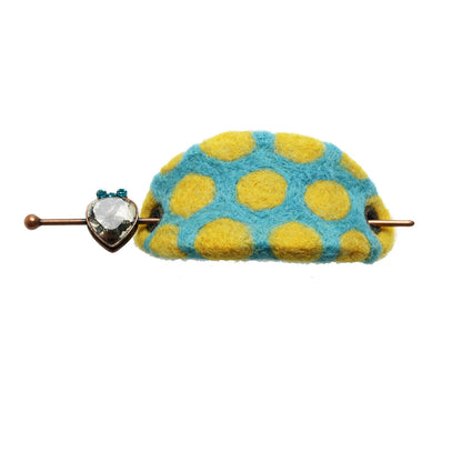 かんざしバレッタ（マジェステ） 亀甲 ハート フェルト TAMARUSAN