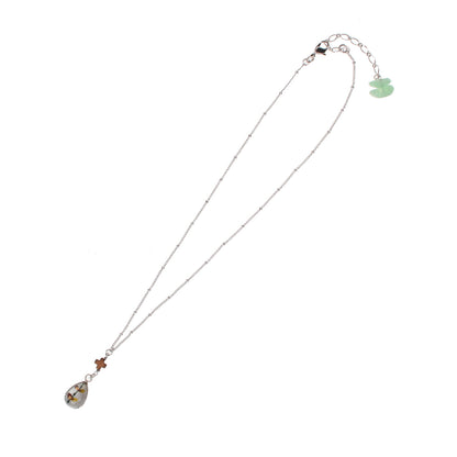 ネックレス 十字 パールホワイト TAMARUSAN