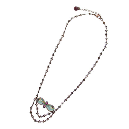 ネックレス つるくさ あさぎ色 和風 ネックレス