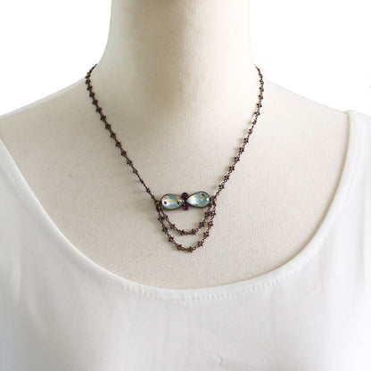 ネックレス つるくさ あさぎ色 和風 ネックレス