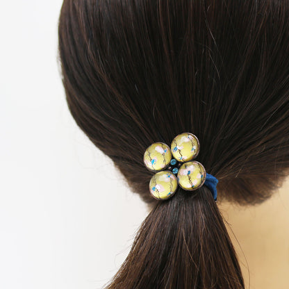 ヘアゴム 花 つるくさ 金色 和風 TAMARUSAN