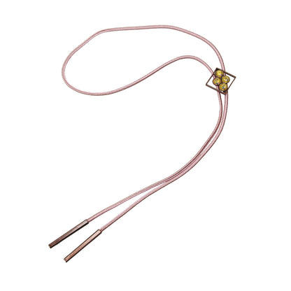 組紐ループタイ 贈り物 高級 おしゃれ ピンク TAMARUSAN