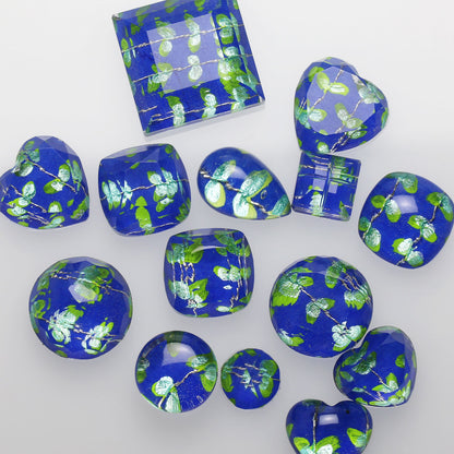 一本挿し かんざし 青 つるくさ 24金 TAMARUSAN