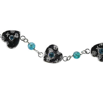 ベルト 革紐 リボン クォーツ ブルー ハート TAMARUSAN