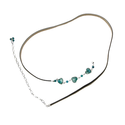 ベルト 革紐 リボン クォーツ ブルー ハート TAMARUSAN