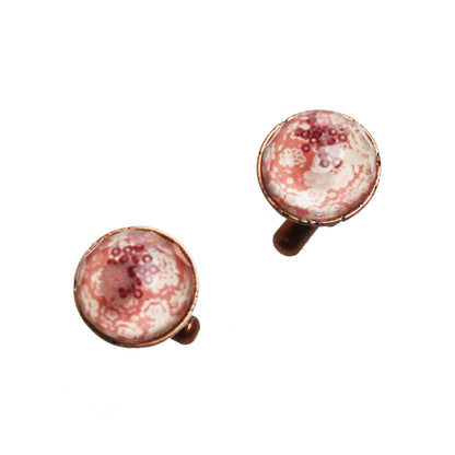 カフスボタン 梅 ピンク 丸 TAMARUSAN