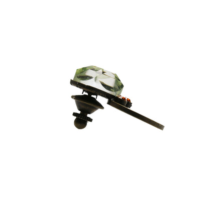 眼鏡ホルダーピンブローチ 梅 緑 眼鏡ホルダーブローチ