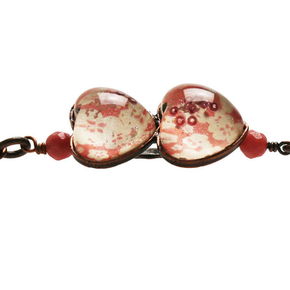 ネックレスにもなる眼鏡チェーン ハート 梅 ピンク TAMARUSAN