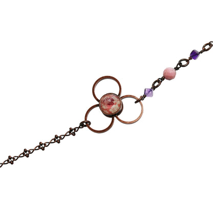 眼鏡チェーン 梅 ピンク バラ アメジスト TAMARUSAN