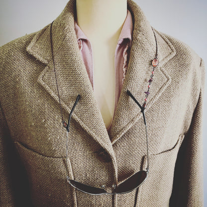 眼鏡チェーン 梅 ピンク ロードナイト TAMARUSAN