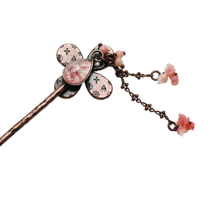 花 かんざし 福梅 ピンク 珊瑚 TAMARUSAN