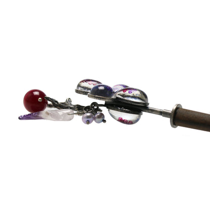 着せ替えかんざし 花 パープル アメジスト 着せ替えかんざし