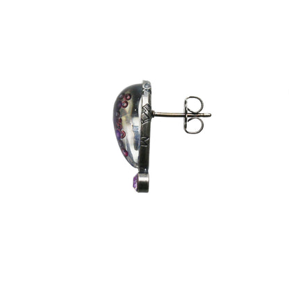 ピアス 梅 紫 シンプル しずく TAMARUSAN