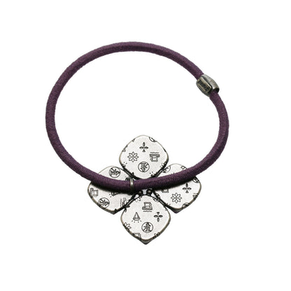 ヘアゴム 花 紫 梅 贈り物 TAMARUSAN