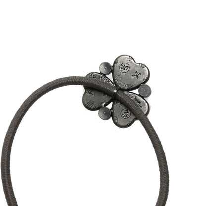 ヘアゴム 紫 すみれ ラインストーン TAMARUSAN