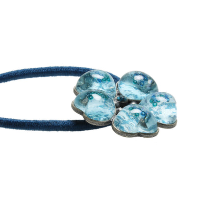 花ヘアゴム 梅 青 おしゃれ 大人 TAMARUSAN