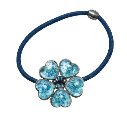 花ヘアゴム 梅 青 おしゃれ 大人 TAMARUSAN