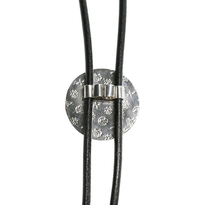 革紐ループタイ 宇宙柄 銀河 メンズ 青 黄緑 ループタイ