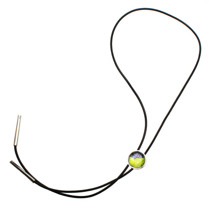 革紐ループタイ 宇宙柄 銀河 メンズ 青 黄緑 ループタイ