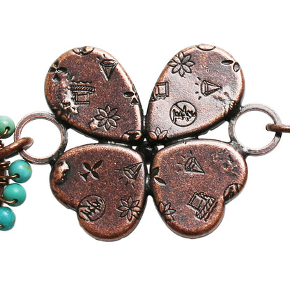 ブレスレット 蝶 渦巻き オレンジ ピンク TAMARUSAN