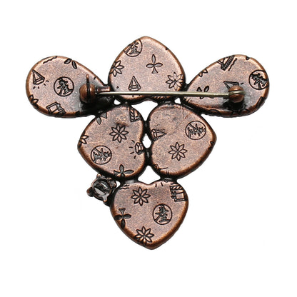 ブローチ 渦巻き アクアマリン オレンジ TAMARUSAN