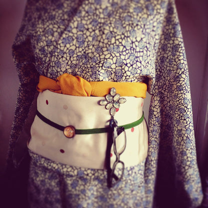 着物用眼鏡ホルダー ブルー 渦巻き TAMARUSAN