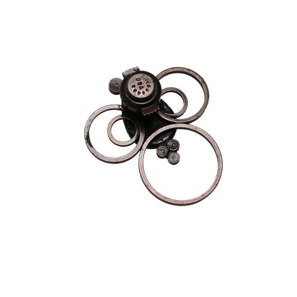 眼鏡ホルダーピンブローチ ミツバチ 渦巻き ピンク TAMARUSAN