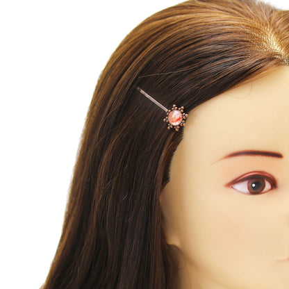 ヘアピン 高級 花 オレンジ 贈り物 TAMARUSAN