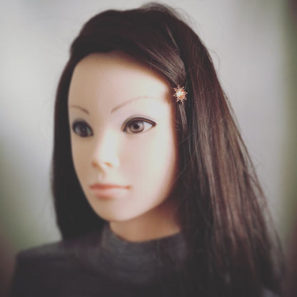 ヘアピン 高級 花 オレンジ 贈り物 TAMARUSAN