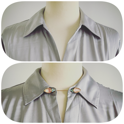 ハットピン 帽子飾り 渦巻き ピンク TAMARUSAN