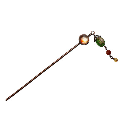 一本挿し かんざし カーネリアン オレンジ 一本挿しかんざし