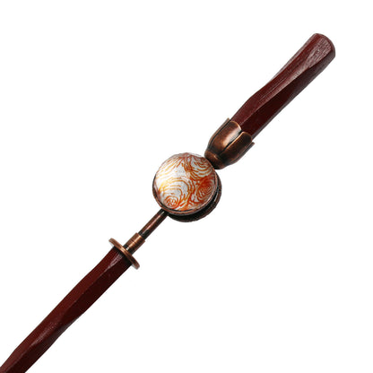 着せ替えかんざし オレンジ 渦巻き 木製 TAMARUSAN