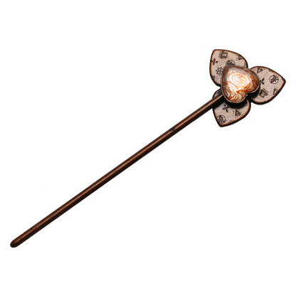 かんざしバレッタ マジェステ 和装 オレンジ 絹 TAMARUSAN