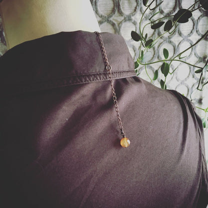 革紐 チョーカー 渦巻き オレンジ 蝶 チョーカー