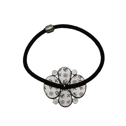 ヘアゴム 和風 渦巻き 水色 贈り物 TAMARUSAN