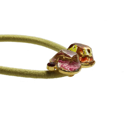 ヘアゴム ピンク オレンジ 渦巻き ハート TAMARUSAN