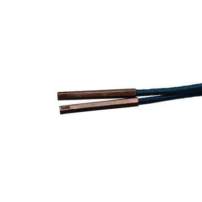 組紐ループタイ 正絹 渦巻き オレンジ 四角 ループタイ