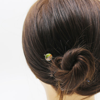 ヘアピン 和菊 オレンジ おしゃれ 大人向け 高級ヘアピン