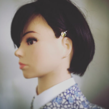 ヘアピン 和菊 オレンジ おしゃれ 大人向け 高級ヘアピン