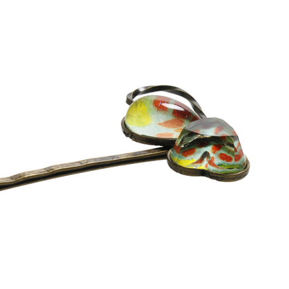 ヘアピン 蝶 菊 飾り取り外し可能 TAMARUSAN