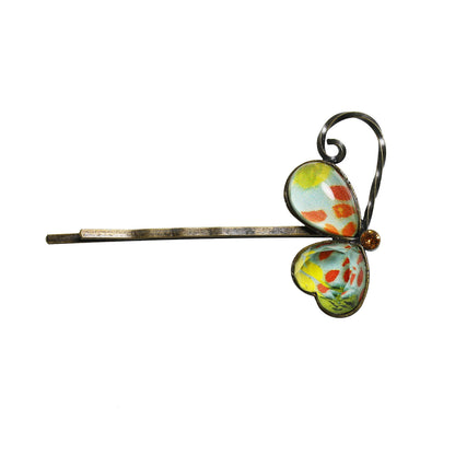 ヘアピン 蝶 菊 飾り取り外し可能 TAMARUSAN