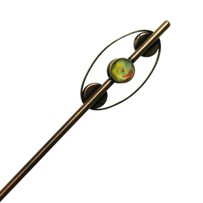 かんざし 菊 オレンジ 和風 レトロ 一本挿しかんざし