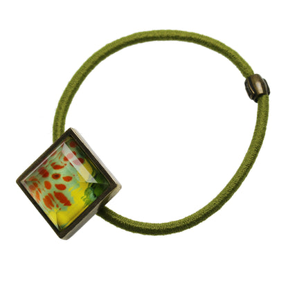 ヘアゴム 男女兼用 菊 緑 オレンジ TAMARUSAN